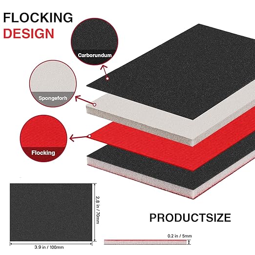 30-Pcs 3x4 Inch 2500 Grit Sanding Sponge Set, Soft Foam Hand Sanding Blocks, Ultra-Fine Wet/Dry Sandpaper for Wood, Metal, Drywall, Furniture Polishing