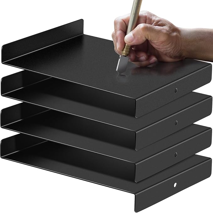 Suzile Bench Hook Metal Inking Plate Linoleum Printmaking Block Stop Ink Plate Printing Supplies Linocut Carving Tools for Block Printing Wood Carving, 9 x 7 x 1 Inches(2 Pcs)