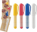 (4-pack) Fabric Chalk Markers (Red, Yellow, Blue, White) -Erase Tailor’s Chalk for Quilting and Sewing - Compatible with Most Fabrics - With Dosing Wheel Technology, 4 Colors