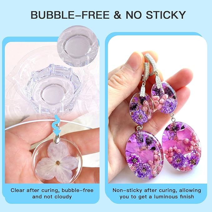 JDiction 400g UV Resin, New Formula Crystal Clear UV Resin Solar Cure Sunlight Activated Hard UV Resin Kit for Jewelry Making, Casting and Coating DIY Crafts