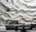 AFZEVEB-3D Stereo Relief Lines Living Room Background Wallpaper Mural 159"x107"(Not Peel and Stick)