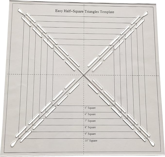 HONEYSEW Easy Half-Square Triangles Template Ruler for Sewing Quilting