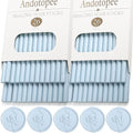 52pcs Pale Blue Sealing Wax Sticks, Andotopee Glue Gun Wax Seal Sticks for Wax Seal Stamp, Premium Sealing Wax for Envelope Letter Seal Wedding Invation Craft Adhesive, Great Gift Ideas (Mini Size)