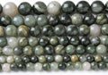 36pcs 10mm Natural Green Hair Quartz Stone Beads for Jewelry Making DIY Bracelet Necklace Accessories 15" Energy Healing Power Round Stone Beads (10mm, Green Hair Quartz)