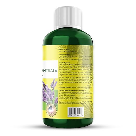 Organic Seaweed Fertilizer for Lavender - Rich Nutrients Kelp Fertilizer for Plants | Indoor & Outdoor Use - Liquid Plant Food (8 OZ)