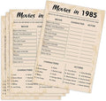 40th Birthday Party Games, Movies in 1985 Games, Birthday Party Supplies for Adults, Fun 1985s Party Game，Pack of 30 Cards