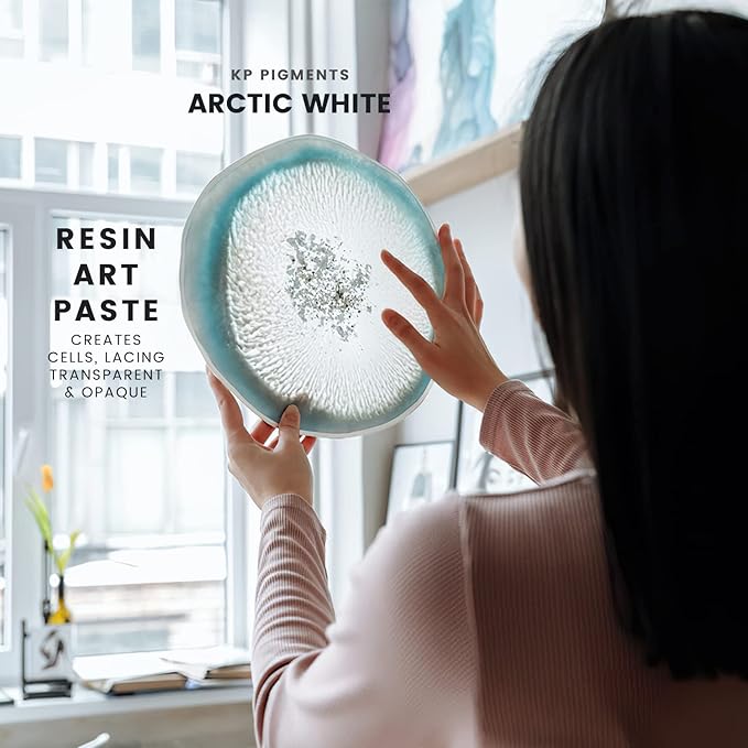 Epoxy Pigment Paste for Epoxy Resin, Tint/Pigment Paste with Spoon for Arts and Crafts, Jewelry, Resin Woodworking and More! (Arctic White)