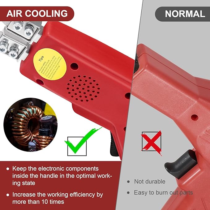 Toemics Electric Hot Knife Foam Cutter – 100W Styrofoam Cutting Tool, 4 Adjustable 50-500°C Blades for Polystyrene, Sponge, Crafts, and Insulation (Red)