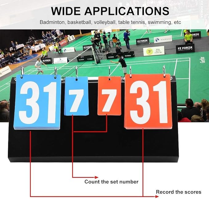 Portable Table Top Scoreboard Flipper, Multi Sports Score Flip Scoreboard Score Keeper