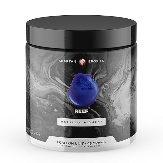 Spartan Epoxies Metallic Pigment Powder for Epoxy - 30 Unique Colors, 4oz for 1 Gallon and 12oz for 3 Gallons of Clear Epoxy, Made in The USA (Reef, 4oz (45 Grams))