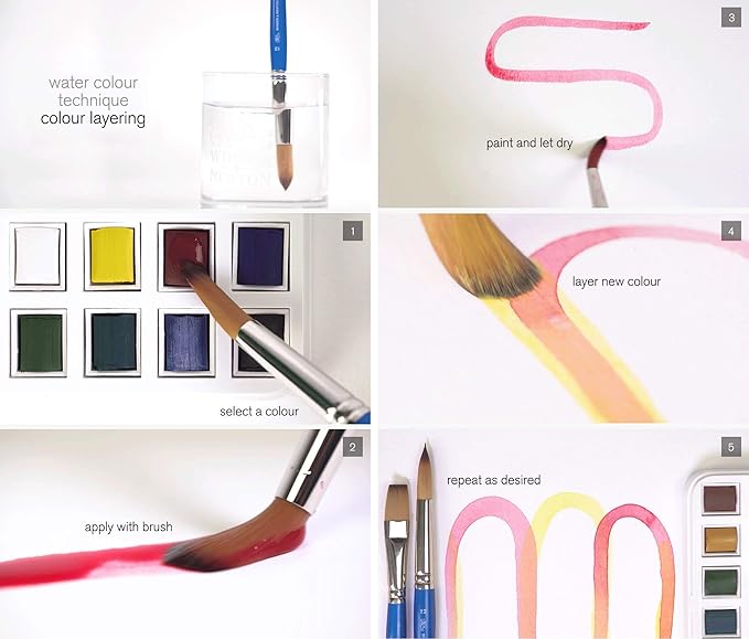 Winsor & Newton Cotman Watercolor Paint Set, 12 Colors Palette Set, 8ml (0.27-oz) Tubes w/ Brush