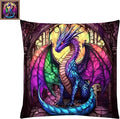 Fanxvivy Stamped Cross Stitch Kits for Adults Beginners Pillow Needlepoint Kit with Embroidery Pattern Needlework Kit Prestamped Stitches Kit 11CT Cross Stitching-Colorful Dragon 18x18 inch