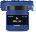 Rolio Premium Mica Powder - Deep Sea (50G / 1.76oz) - 1 Jar of Blue Pigment Powder for Epoxy Resin, Dye, Soap Making, Nail Polish, Paint, Candle Making, Bath Bombs, Slime