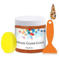 Mosaic Crystal Grout, Mosaics Tile Tools, Mosaic Tile Accessories – Essential for Handmade Grouting and Perfect for DIY Craft Projects (Orange Red, 8.8oz)