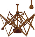 Olikraft Wooden Yarn Swift - Lightweight Reverse Yarn Umbrella Swifts, Ball Swift, Skein Winder (Brown) (Patented)