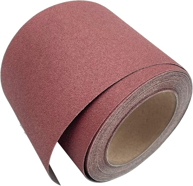 120 Grit Emery Cloth Roll, 4.5 Inch Wide 32.8 Ft Long (Equals 1/4 Sheet Sandpaper 71 Pcs) Abrasive Sandpaper Rolls for Metal Automotive Wood Furniture Sanding Paper Drum Palm Sander (120 Grit)