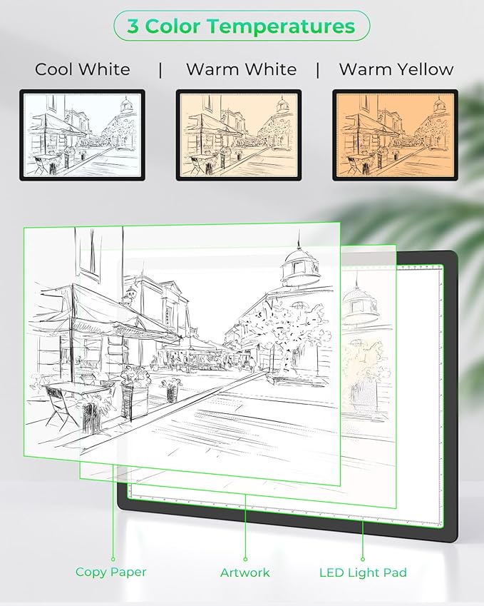 Rechargeable A2 Extra Large Diamond Art Light Board,Bawaslom Light Pad for Tracing with 5000mAh Battery,Magnetic Attraction,Lightbox for Tracing and Drawing,Sketching,Diamond Painting,Weeding Vinyl