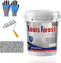 Louis Forest Epoxy Floor Paint, High-Gloss Marble Effect Coating, Epoxy Colored Sand Floor Paint, Wear-Resistant and Non-Slip for Indoor Outdoor (1KG-Sea gray)
