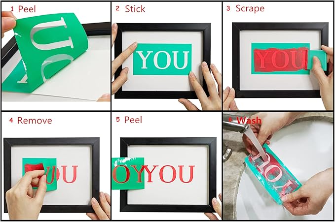 JAAJDO Reusable Silk Screen Stencil for Painting on Wood, Christmas Pillow Covers, Window Decor, Hand Towels, T-Shirt - Mesh Transfers Adhesive Stencils for Crafts