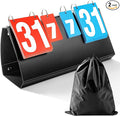 Yeaqee Portable Score Keeper with Storage Bag Flip Basketball Scoreboard Tabletop Scoreboard Flipper for Indoor Outdoor Sports Match P. E Classroom Activities Game