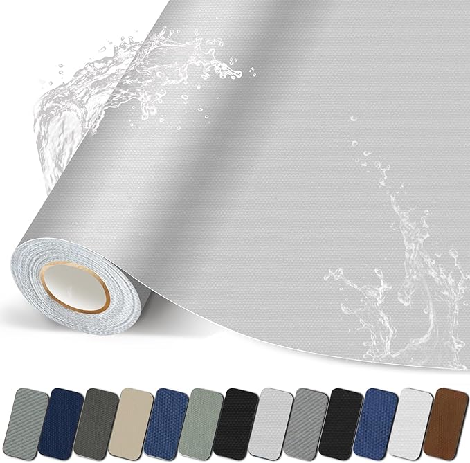 Canvas Repair Patch, 35X79 Inch Strong Sticky Fabric Repair Tape, Self-Adhesive Fabric Patch for Sofas, Tote Bags, Clothing, Car Seats, Furniture (White, 35X79 Inch)