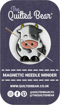 The Quilted Bear Needle Minder - Needle Minder Magnet for Keeping Sewing & Embroidery Needles, Cross Stitch Needles Safe - Stress Free Stitching Cross Stitch Supplies & Embroidery Supplies (Cow)