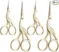 Vintage Stork Shape Sewing Scissors Stainless Steel Tailor Scissors Sharp Sewing Shears for Embroidery, Craft, Art Work & Everyday Use (4, Gold)