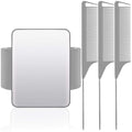 WILLBOND Magnetic Wrist Sewing Pincushion Wrist Magnetic Pin Holder Wristband Pin Cushion Holder with 3 Pcs Stainless Steel Pintail Comb Rat Tail Comb for Hair Clips Hand Sewing(Gray)