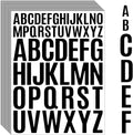Bemeol Letter Stickers 1560 Pieces 30 Sheets Stick on Vinyl Letters Capital Alphabet Sticker Letter for Craft Bulletin Boards Classroom Home Business Decor(Black,1 Inch,2 Inch)