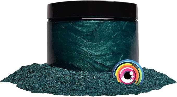 Eye Candy Pigments Premium Green Mica Powder - Dark Ocean Green (50gr) - for Epoxy, Resin, Soap, Paint, Woodworking, Acrylic Pouring, Bath Bombs, Fishing Lures - DIY Arts and Crafts Additive