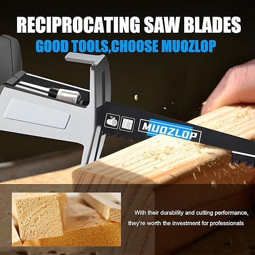 25Pack 6inch Reciprocating Saw Blades Set,6 TPI High Carbon Saw Blades,Woodcutting Saw Blades with Organizer Case (25, 6TPI/150mm)