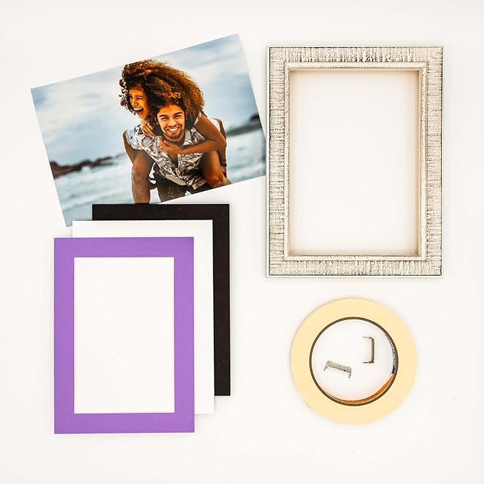 5x7 Mat for 8.5x11 Frame - Precut Mat Board Acid-Free Show Kit with Backing Board, and Clear Bags Light Purple 5x7 Photo Matte Made to Fit a 8.5x11 Picture Frame Matboard for Framing, Pack of 10 Mats