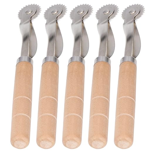 Oumefar 5Pcs Tracing Wheel Paper Perforator Tracing Wheel Serrated Tracing Wheel Serrated Tracing Wheel for Punching Marking, Sewing Tracing Wheel for Sewing Patterns