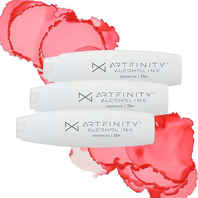 Alcohol Inks 3 Pack - Vibrant, Professional, Dye-Based Alcohol Inks for Artfinity Alcohol Markers, Artists, Drawing, & More! - Bazooka Joe R1-3