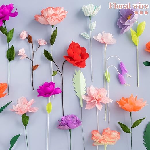 200 Pcs Floral Wire - 26 Gauge Crafts Wire for Florist - White (14 Inch)