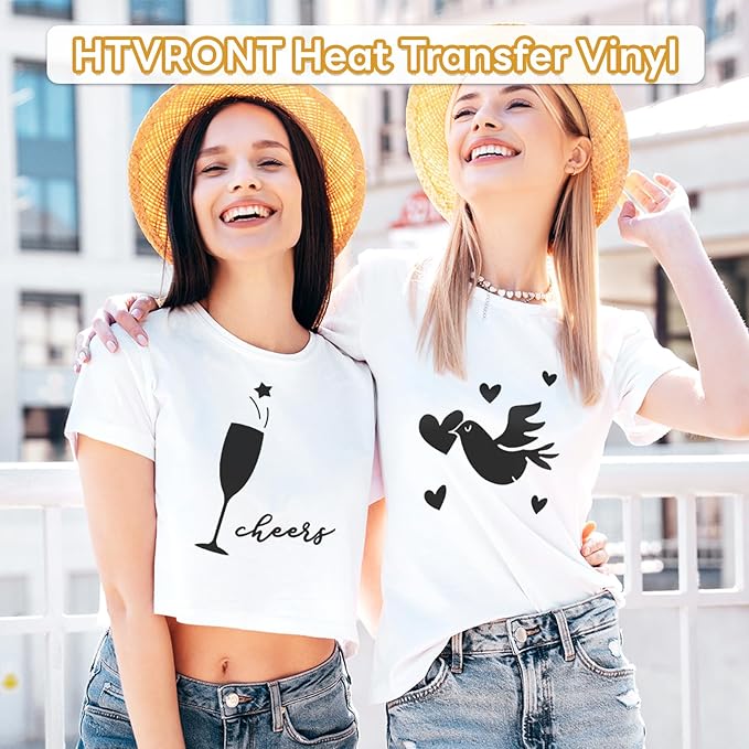 HTVRONT Black Heat Transfer Vinyl - 12" x 45FT Black HTV Vinyl Roll for T Shirts, Black Iron on Vinyl Compatible with Cricut Cutting Machine & Silhouette Cameo - Easy to Cut & Weed