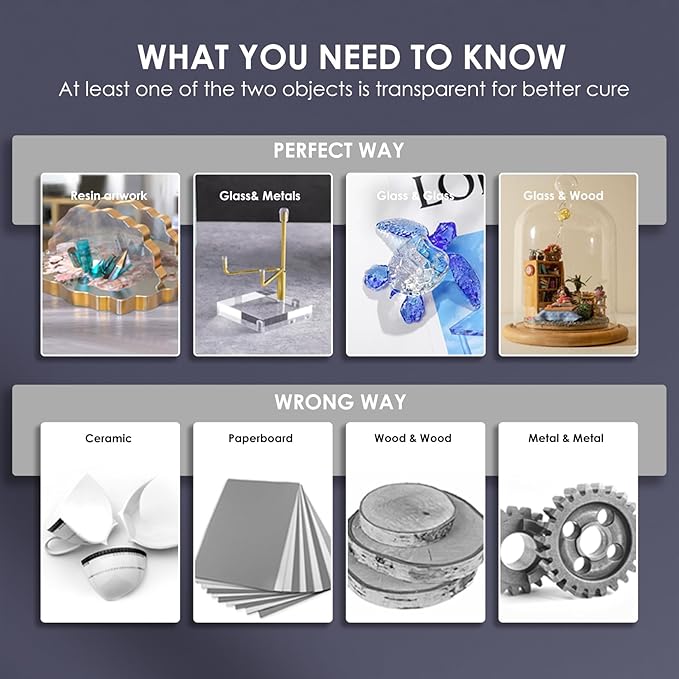 UV Resin Kit with Light, 50g UV Resin with Rechargeable 395NM UV Flashlight, Fast Curing in Seconds, UV Glue Adhesive for Bonding Jewelry, Plastic, Glass Repair, w/Mat, Gloves, Storage Bag