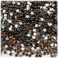 The Crafts Outlet 1,440pc Rhinestones Round 3mm (10ss) Flatback Beer Brown