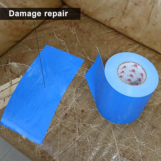 BOMEI PACK 6" Blue Duct Tape,Wider Roll,6 Inches x 60 Yards,9 Mil Thick Heavy Duty,Waterproof,Flexible,No Residue and Tear by Hand,Multi-Use for Indoor & Outdoor Repairs