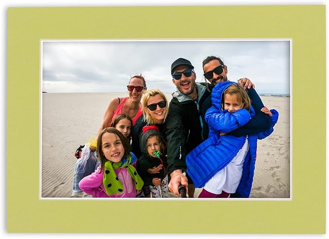 5x7 Mat for 8.5x11 Frame - Precut Mat Board Acid-Free Pistachio Green 5x7 Photo Matte For a 8.5x11 Picture Frame, Premium Matboard for Family Photos, Show Kits, Art, Picture Framing, Pack of 10 Mats