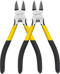 BOOSDEN 6.5" Wire Cutters, 2 Pack, Precision Side Cutter, Spring Loaded Cutting Pliers, Dikes for Artificial Flowers & Crafting