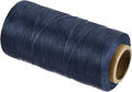 MECCANIXITY Waxed Thread,284 Yard 0.8mm 150D Flat Wax Thread Polyester Waxed String for Leather Sewing Hand Weaving Book Binding Home Decoration,Deep Blue