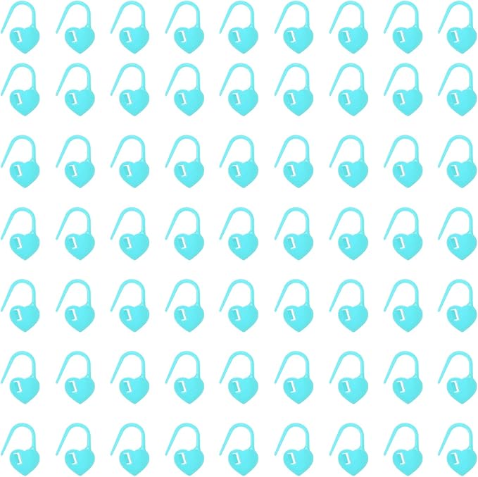 uxcell 400pcs Stitch Markers for Crocheting, Heart Shaped Crochet Marker Needle Clip Counter for Knitting Clothing Tag DIY Craft,Light Blue