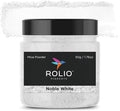 Rolio Premium Mica Powder - Noble White (50G / 1.76oz) - 1 Jar of White Pigment Powder for Epoxy Resin, Dye, Soap Making, Nail Polish, Paint, Candle Making, Bath Bombs, Slime