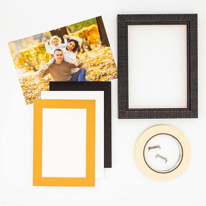 8x10 Mat Bevel Cut for 5.5x8.5 Photos - Acid Free Topaz Orange Precut Matboard - For Pictures, Photos, Framing - 4-ply Thickness