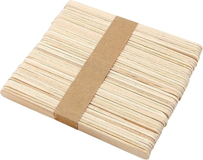 3000 Pieces Wood Craft Sticks, 4.5 Inch, Natural Color, Ice Cream Wooden Sticks for DIY Crafts, Waxing, and Art Projects