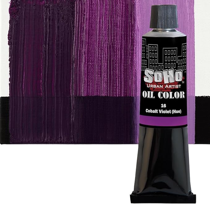 Soho Urban Artist Oil Paint - Cobalt Violet Hue, 170 ml Tube - Best Valued Oil Colors for Painting, Excellent Pigment Load