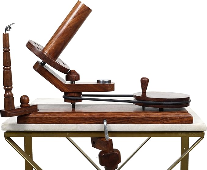 Yarn Winder – Large Handcrafted Wooden Ball Winder for Knitting, Crocheting & Weaving – Heavy-Duty Natural Rosewood Yarn Winder for 8-12 oz Yarn Cakes