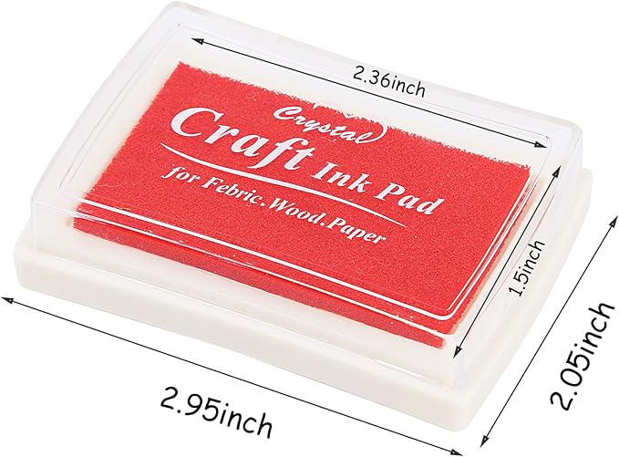 Ink Pads, Stamp Pads for Rubber Stamps, 15 Solid Colors Available for Craft Scrapbooking Fingerpaint on Paper Wood Fabric