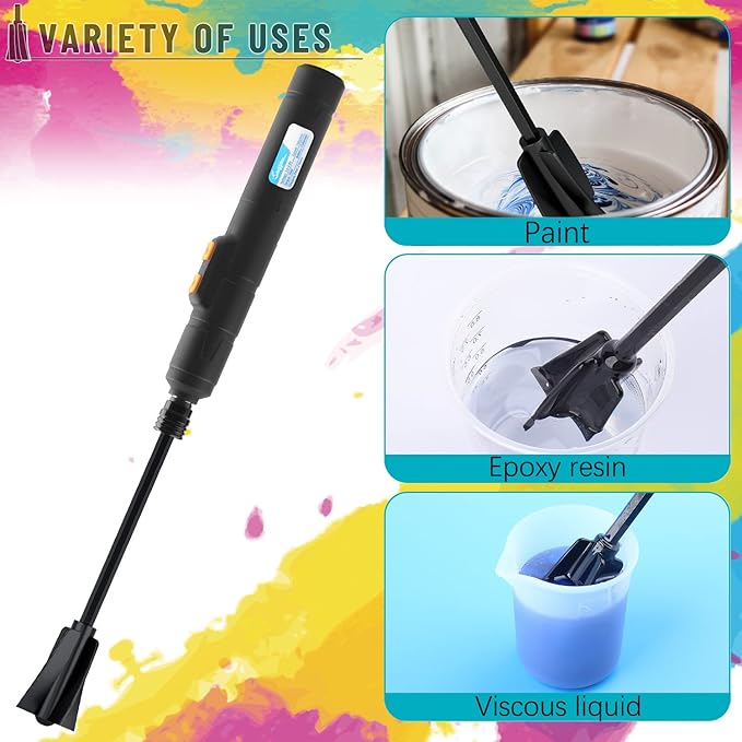 Suzzam Resin Mixer Paddles, 12 pcs Plastic Epoxy Mixer for Drill Paint Stirrer for Drill, Reusable Multipurpose for Resin Mixing, Paint Mixing